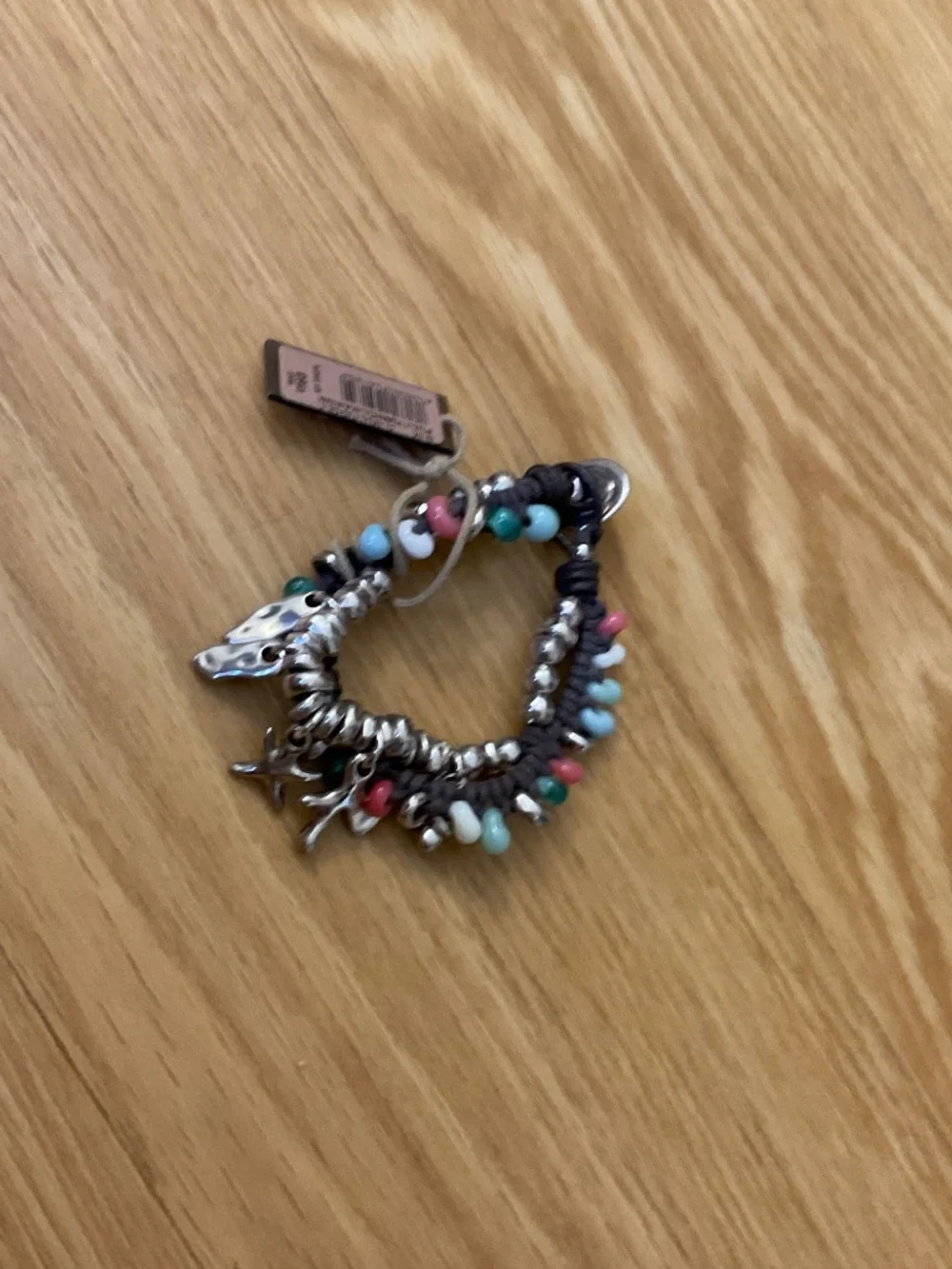 Uno de 50 Silver-plated Beaded Bracelet 6” “Surfer”